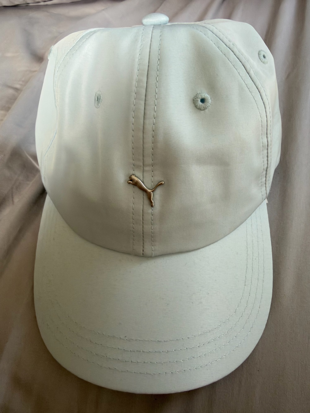 Puma Women's Light blue Cap with Gold Puma Emblem
